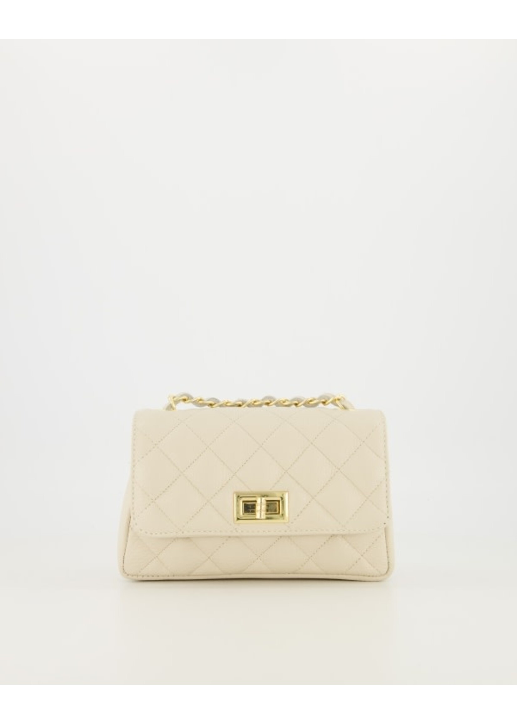 Tasje  Teatro beige leer L19 x W6 x H13 cm