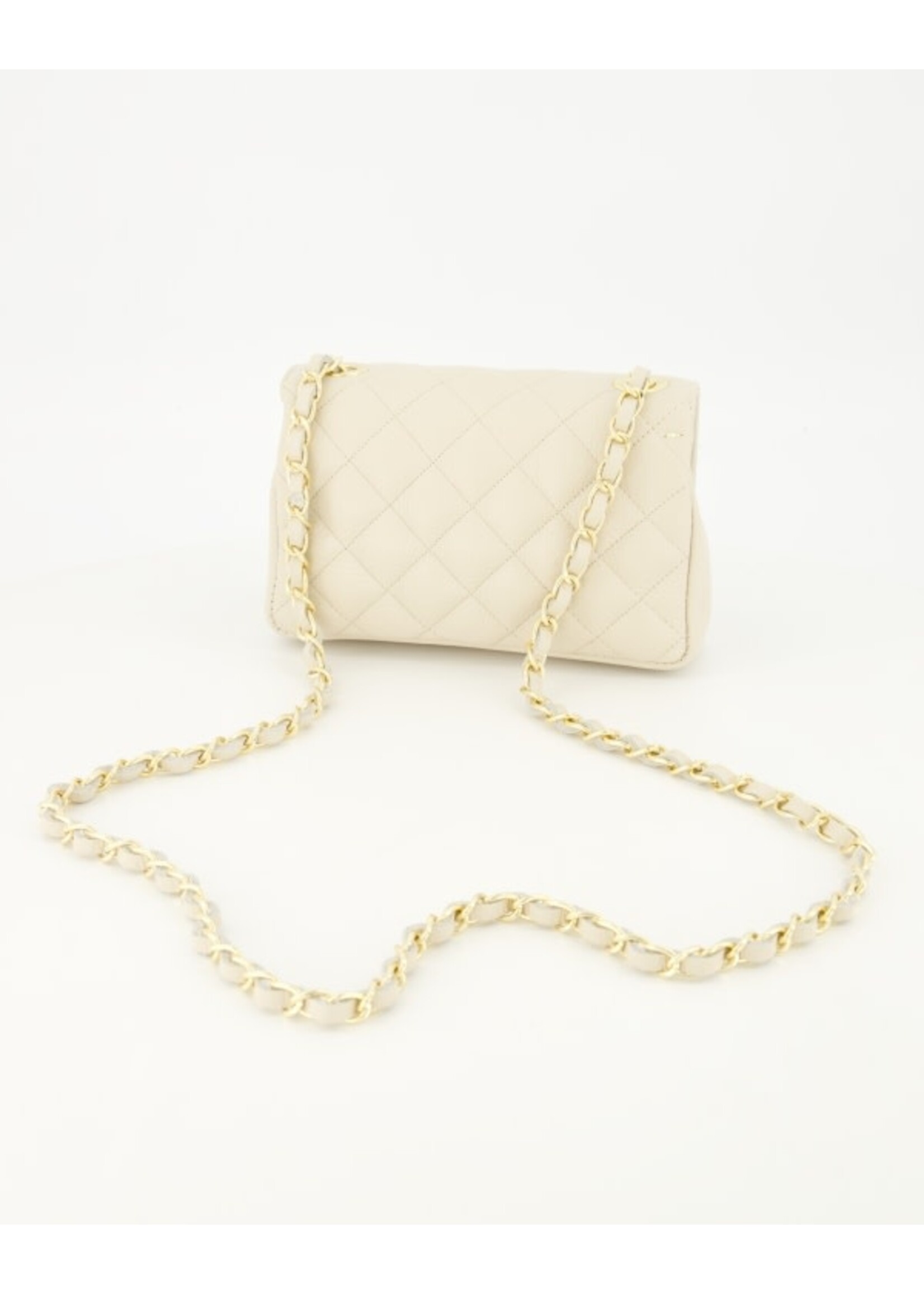 Tasje  Teatro beige leer L19 x W6 x H13 cm
