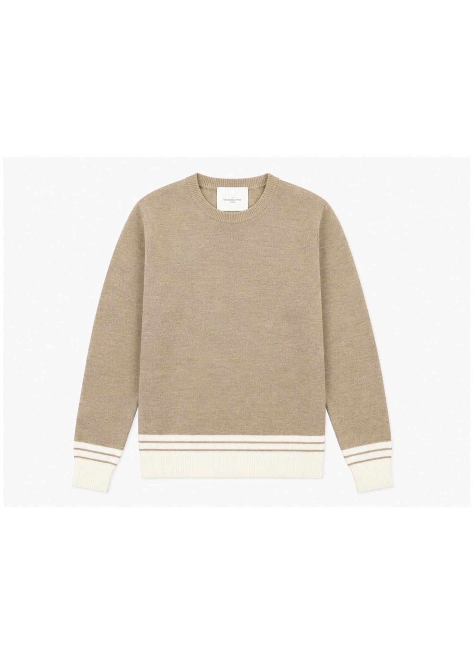 Emanuel Pris Emanuel Pris MAGLIA MEZZOCOLLO FANGO/OFF WHITE EMG7154-30R