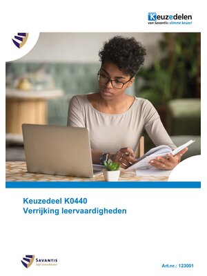 123001 - Keuzedeel K0440 Verrijking leervaardigheden (papieren versie)