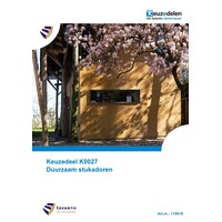 119018 - Keuzedeel K0027 Duurzaam stukadoren (papieren versie)