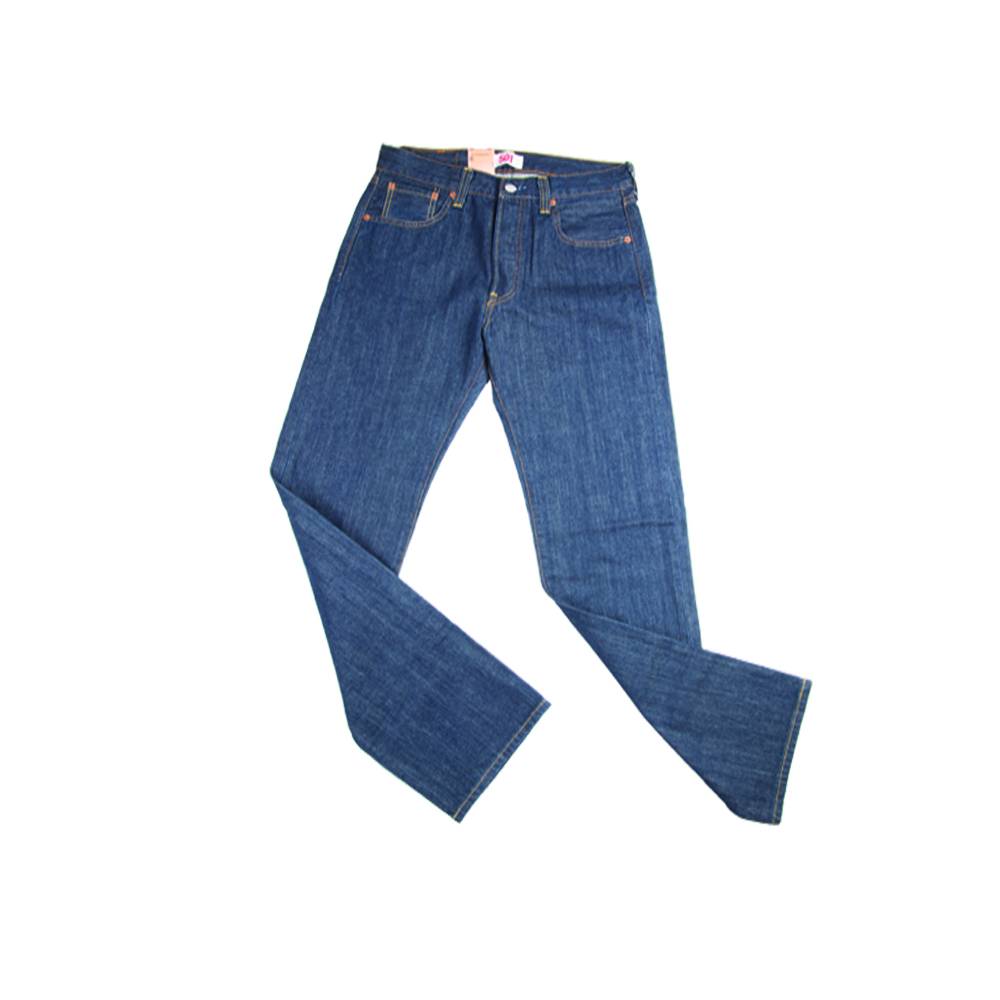 Levi's 501, Straight Leg Button Fly Jeans (Navy Blue) - Jaza Fashion