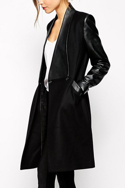 womens black wool jacket