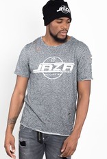 Jaza Fashion Jaza Fashion Herren T-Shirt Basic Regulär Destroyed Zerrissen Schwarz