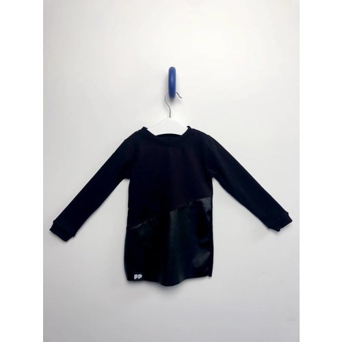 From Paris GIRL BLACK SWEATSHIRT DRESS From Paris GIRL BLACK SWEATSHIRT DRESS