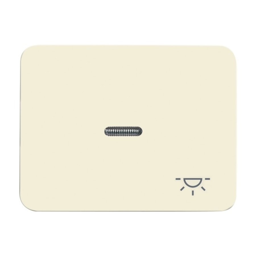 schakelwip controlevenster transparant + symbool licht Alpha creme glans (1789 LI-22G)