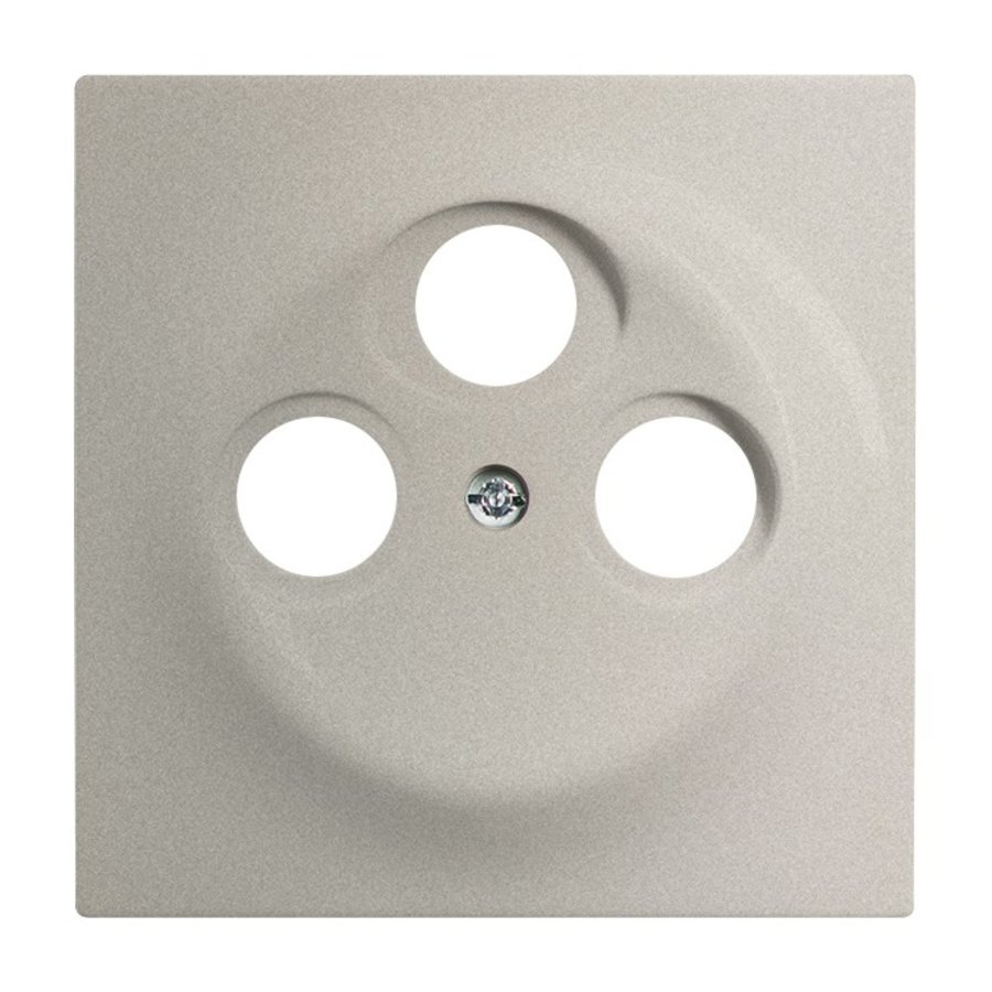 centraalplaat antenne-aansluitdoos coax satelliet 3-voudig Impuls champagne metallic (1743-03-79)