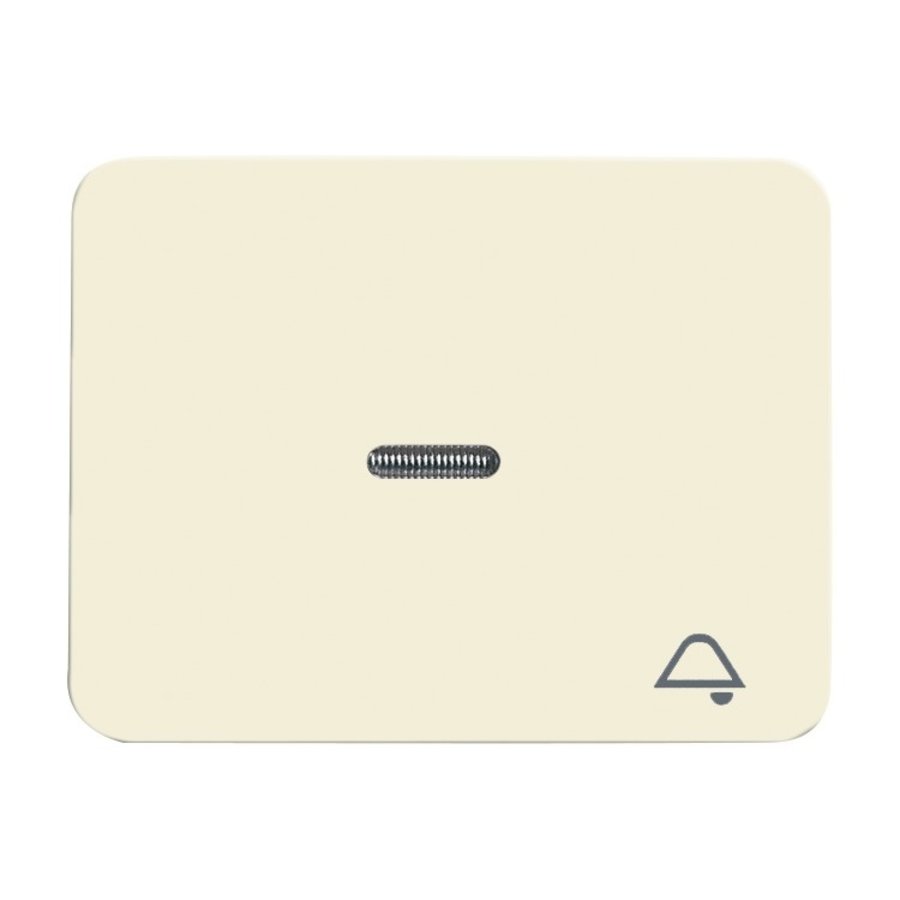 schakelwip controlevenster transparant + symbool bel Alpha creme glans (1789 KI-22G)
