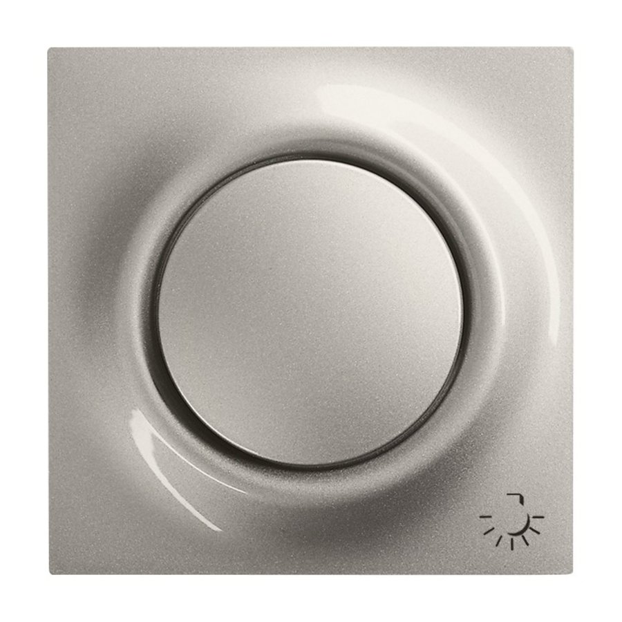 schakelwip met centraalplaat licht symbool Impuls champagne metallic (1789 LI-79)
