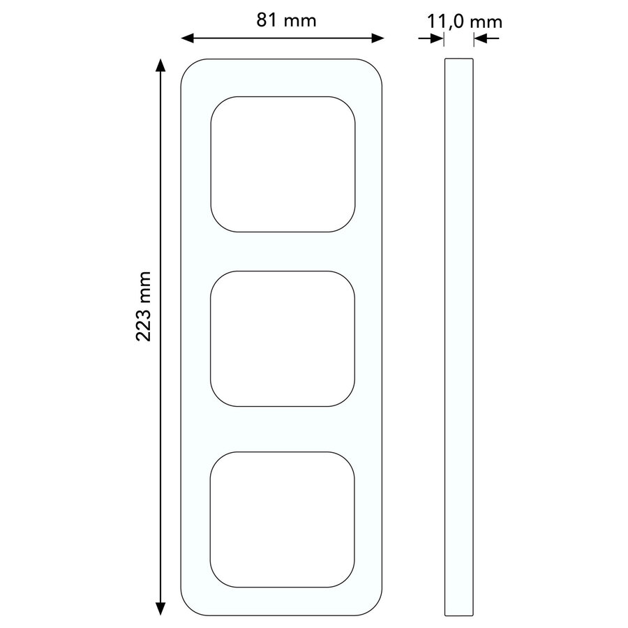 Busch-Jaeger afdekraam 3-voudig Reflex SI (2513-214)