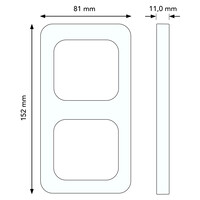 Busch-Jaeger afdekraam 2-voudig Reflex SI (2512-214)