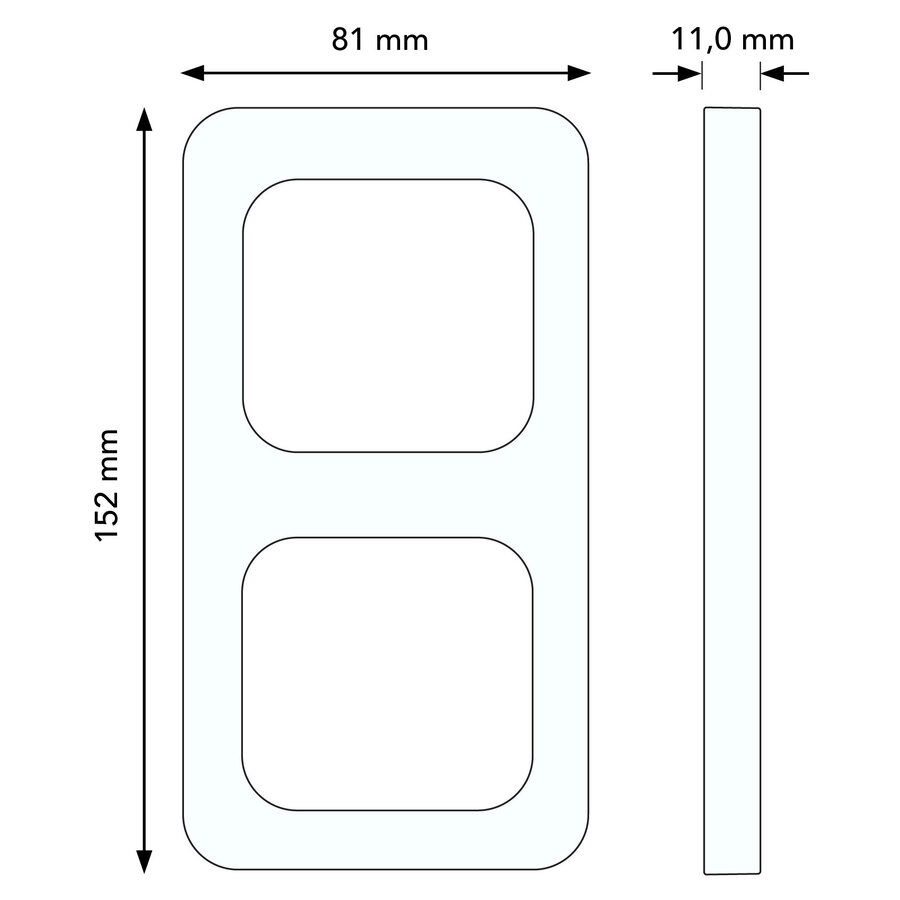 Busch-Jaeger afdekraam 2-voudig Reflex SI (2512-214)