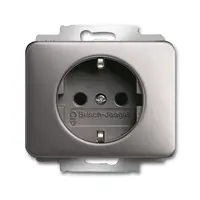 Busch-Jaeger wandcontactdoos randaarde kindveilig Alpha platin OP=OP (20 EUCRKS-20-503)