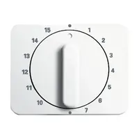 Busch-Jaeger draaigreep tijdschakelaar 15 min Alpha studiowit glans OP=OP (1770-24G-101)