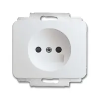 Busch-Jaeger wandcontactdoos zonder randaarde kindveilig Alpha studiowit glans OP=OP (2300 UCRKS-24G-503)