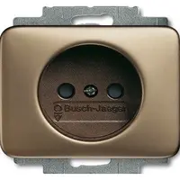 Busch-Jaeger wandcontactdoos zonder randaarde kindveilig Alpha brons (2300-01 UC-21-5)