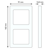 Busch-Jaeger afdekraam 2-voudig IP44 creme (2102-32)