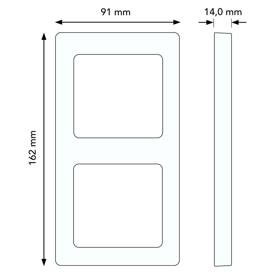 Busch-Jaeger afdekraam 2-voudig IP44 creme (2102-32)