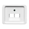 Busch-Jaeger centraalplaat RJ45 wandcontactdoos 2-voudig Alpha studiowit glans (1803-02-24G)