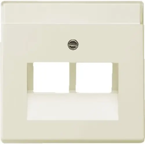 Busch-Jaeger centraalplaat RJ45 wandcontactdoos 2-voudig creme (1803-02-82)