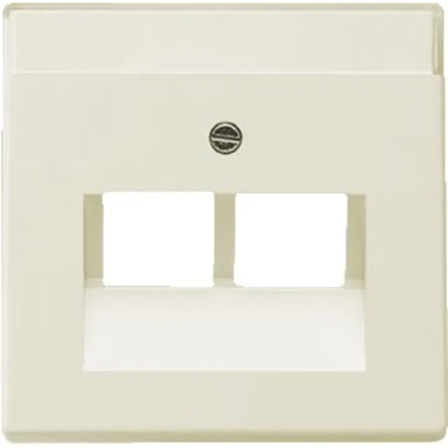 Busch-Jaeger centraalplaat RJ45 wandcontactdoos 2-voudig creme (1803-02-82)