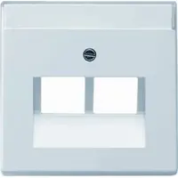 Busch-Jaeger centraalplaat RJ45 wandcontactdoos 2-voudig studiowit (1803-02-84)