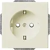 Busch-Jaeger wandcontactdoos randaarde steekklem Future Linear creme glanzend (20 EUCR-82-503)