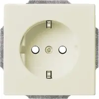 Busch-Jaeger wandcontactdoos randaarde steekklem Future Linear creme glanzend (20 EUCR-82-503)