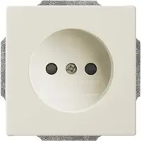 Busch-Jaeger wandcontactdoos zonder randaarde kindveilig Future Linear creme glanzend (2300 UCRKS-82-503)