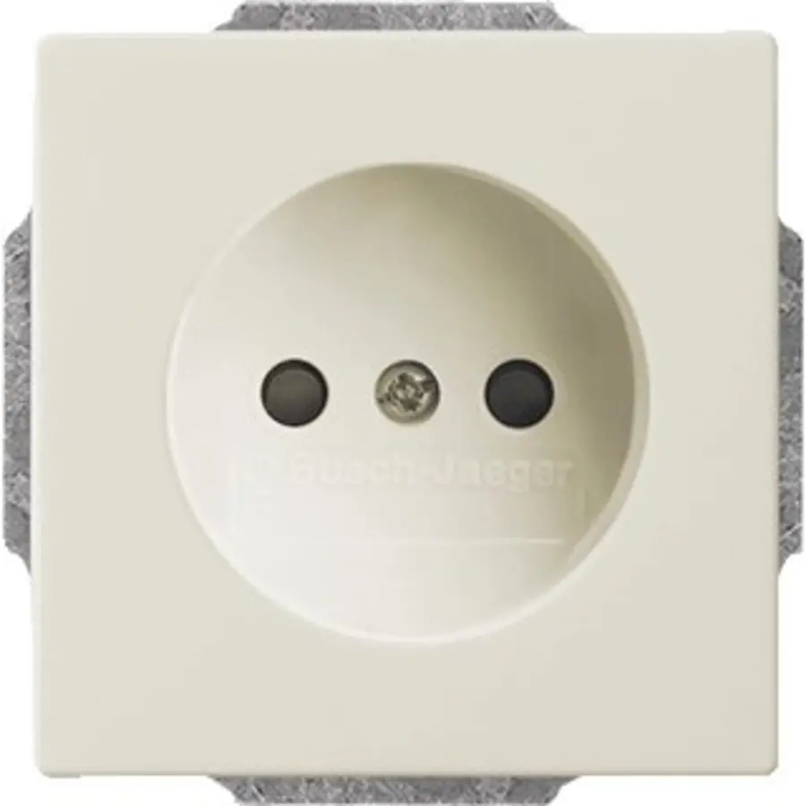 Busch-Jaeger wandcontactdoos zonder randaarde kindveilig Future Linear creme glanzend (2300 UCRKS-82-503)