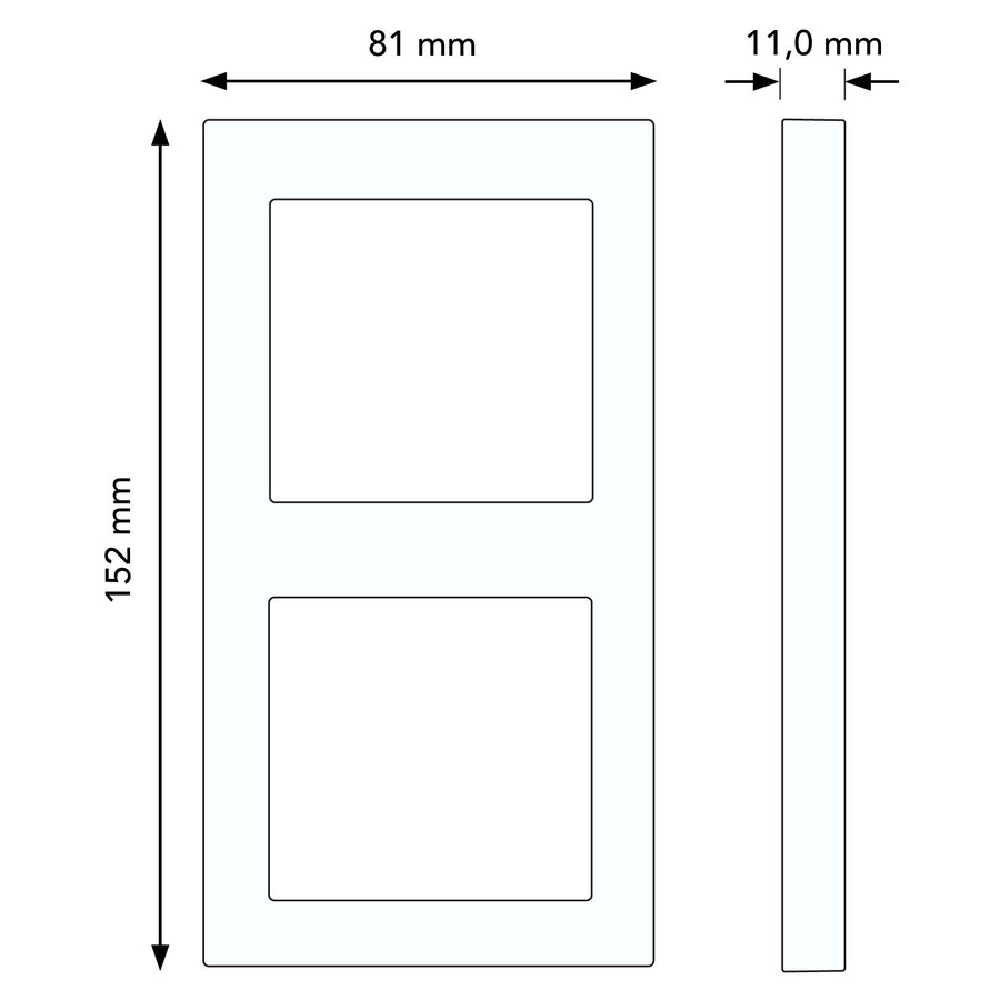 Busch-Jaeger afdekraam 2-voudig SI Linear (2512-212K-102)