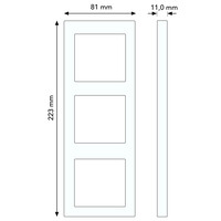 Busch-Jaeger afdekraam 3-voudig SI Linear (2513-212K-102)