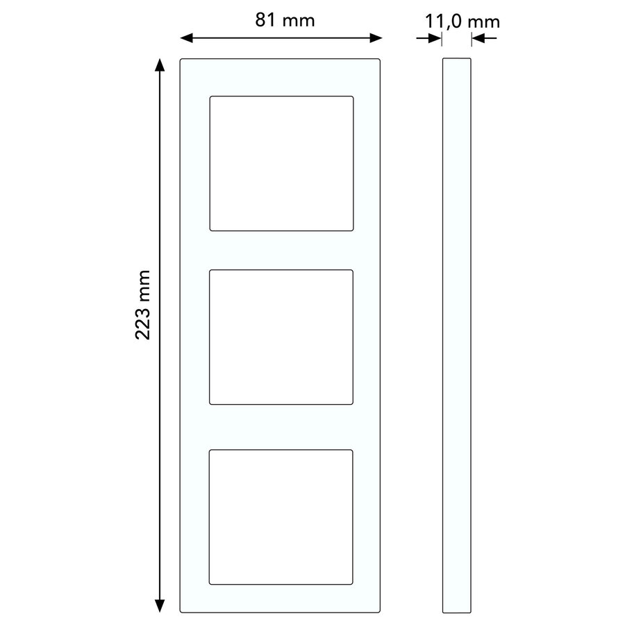 Busch-Jaeger afdekraam 3-voudig Reflex SI Linear (2513-214K-102)