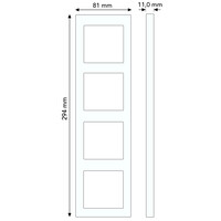 Busch-Jaeger afdekraam 4-voudig SI Linear (2514-212K-102)