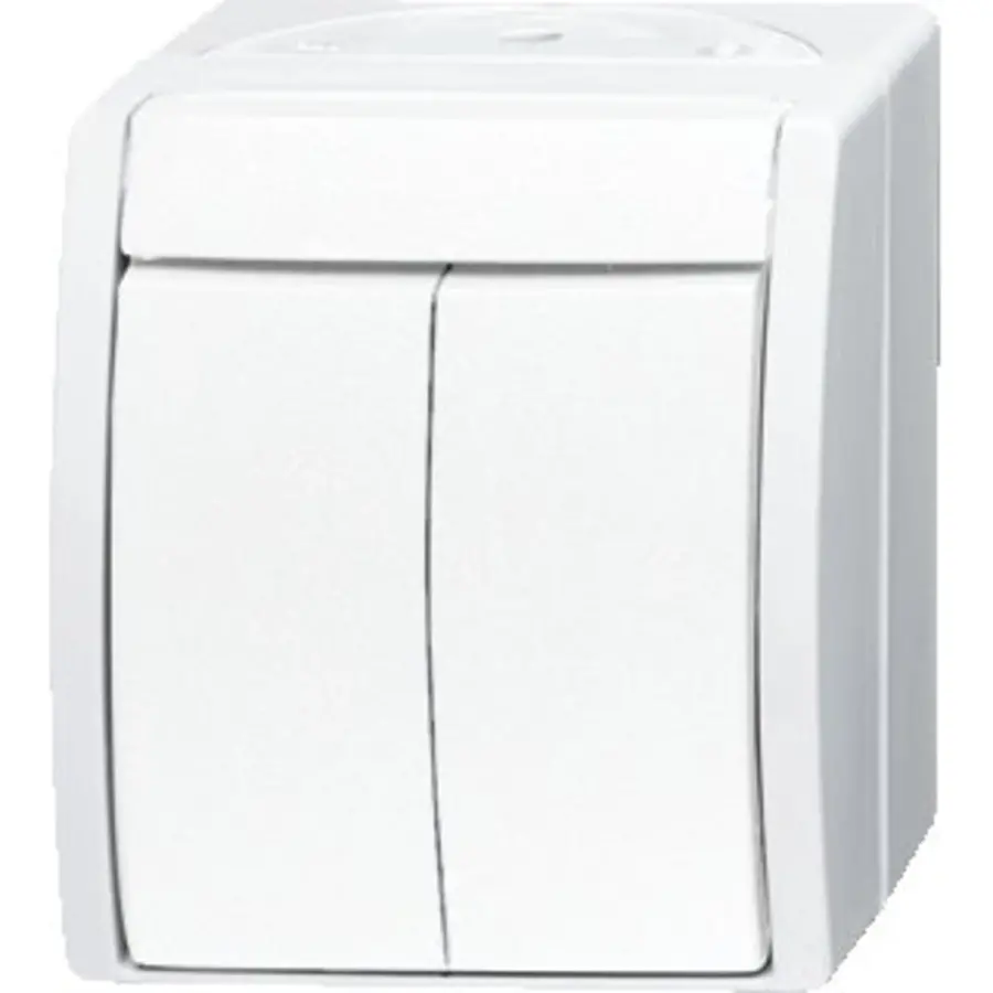 Busch-Jaeger serieschakelaar opbouw Ocean IP44 alpinwit (2601/5 W-54)