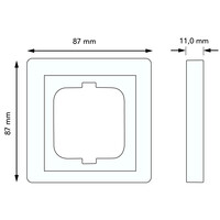 Busch-Jaeger afdekraam 1-voudig Solo chroom glans (1721-80G)