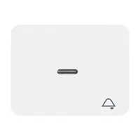 Busch-Jaeger schakelwip controlevenster transparant + symbool bel Alpha studiowit glans OP=OP (1789 KI-24G)