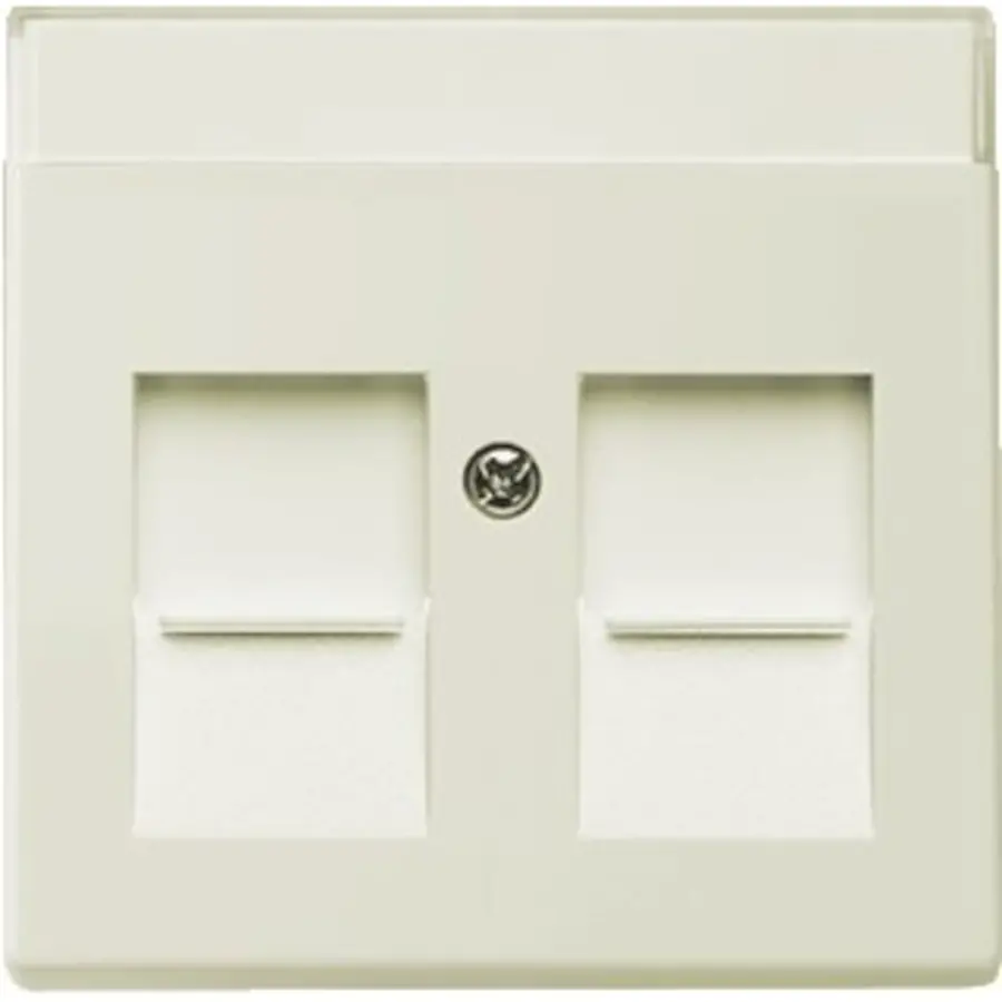 Busch-Jaeger centraalplaat modular jack 2-voudig creme (1800-82)