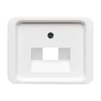 Busch-Jaeger centraalplaat RJ45 wandcontactdoos 1-voudig Alpha studiowit glans (1803-24G)