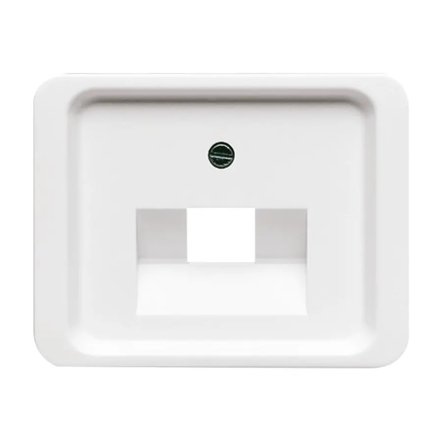 Busch-Jaeger centraalplaat RJ45 wandcontactdoos 1-voudig Alpha studiowit glans (1803-24G)