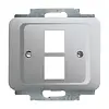 Busch-Jaeger centraalplaat + draagring 2x modular jack Alpha titanium OP=OP (2561-02-266) Busch-Jaeger centraalplaat + draagring 2x modular jack Alpha titanium OP=OP (2561-02-266)