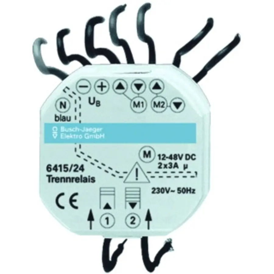Busch-Jaeger jal scheidrel 12-48vdc 2x6a (6415/24)
