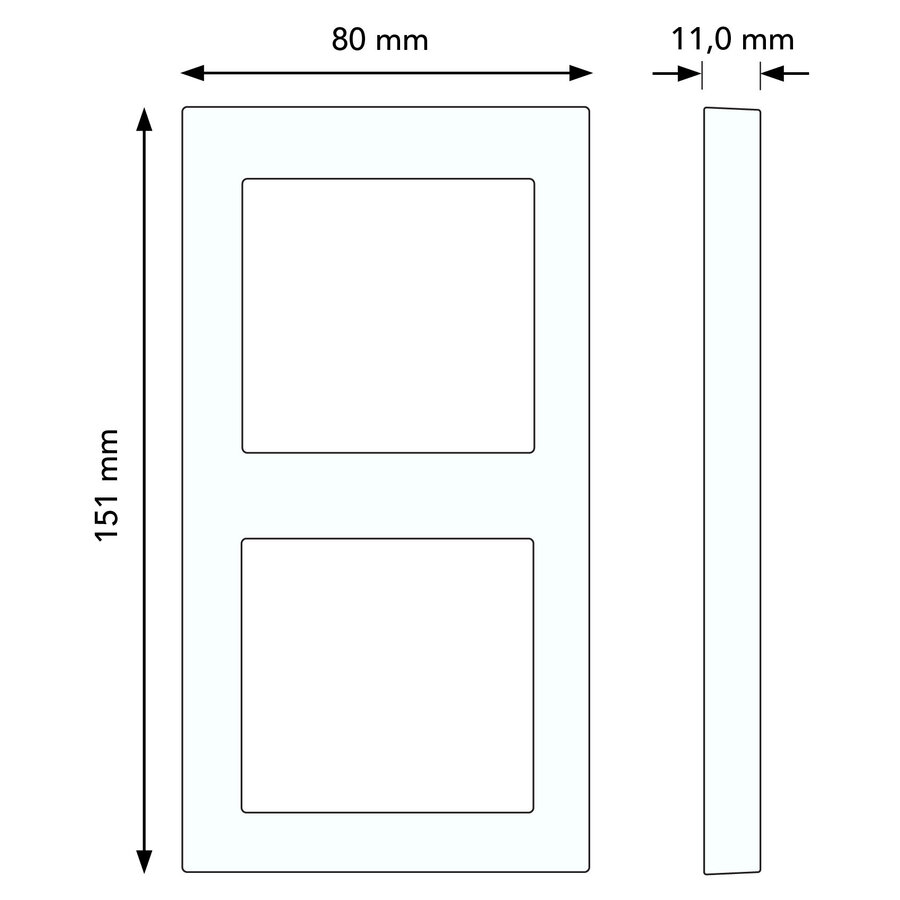 Busch-Jaeger afdekraam 2-voudig Future Linear studiowit mat (1722-884K)