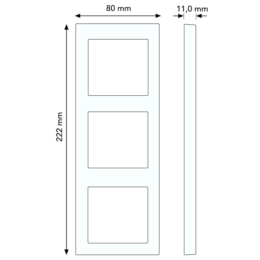 Busch-Jaeger afdekraam 3-voudig Future Linear zwart mat (1723-885K)