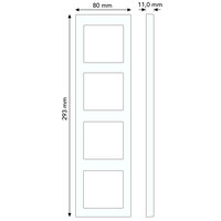 Busch-Jaeger afdekraam 4-voudig Future Linear zwart mat (1724-885K)