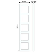 Busch-Jaeger afdekraam 5-voudig Future Linear zwart mat (1725-885K)