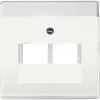 Busch-Jaeger centraalplaat RJ45 wandcontactdoos 2-voudig studiowit mat (1803-02-884)