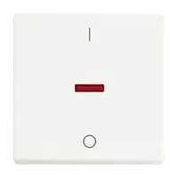 Busch-Jaeger schakelwip met rood controlevenster en opdruk 0-1 Future Linear studiowit mat (1788-884)