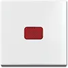 Busch-Jaeger schakelwip met groot rood controlevenster Balance SI wit glans (2509-914) Busch-Jaeger schakelwip met groot rood controlevenster Balance SI wit glans (2509-914)