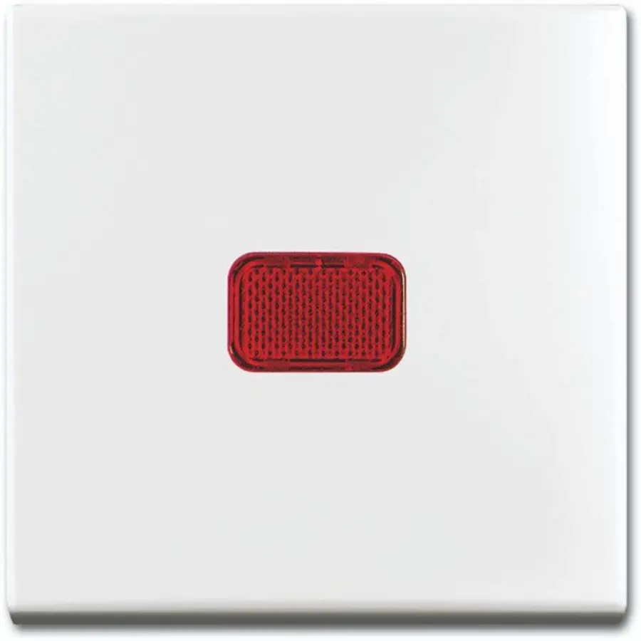 Busch-Jaeger schakelwip met groot rood controlevenster Balance SI wit glans (2509-914)